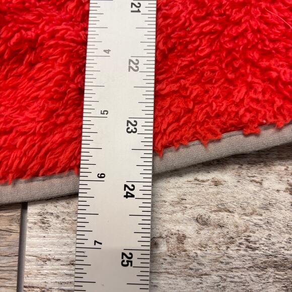 The North Face Jacket Fuzzy‎ Sherpa Fleece Coral Orange Womens S Full Zip Hooded - Picture 6 of 8